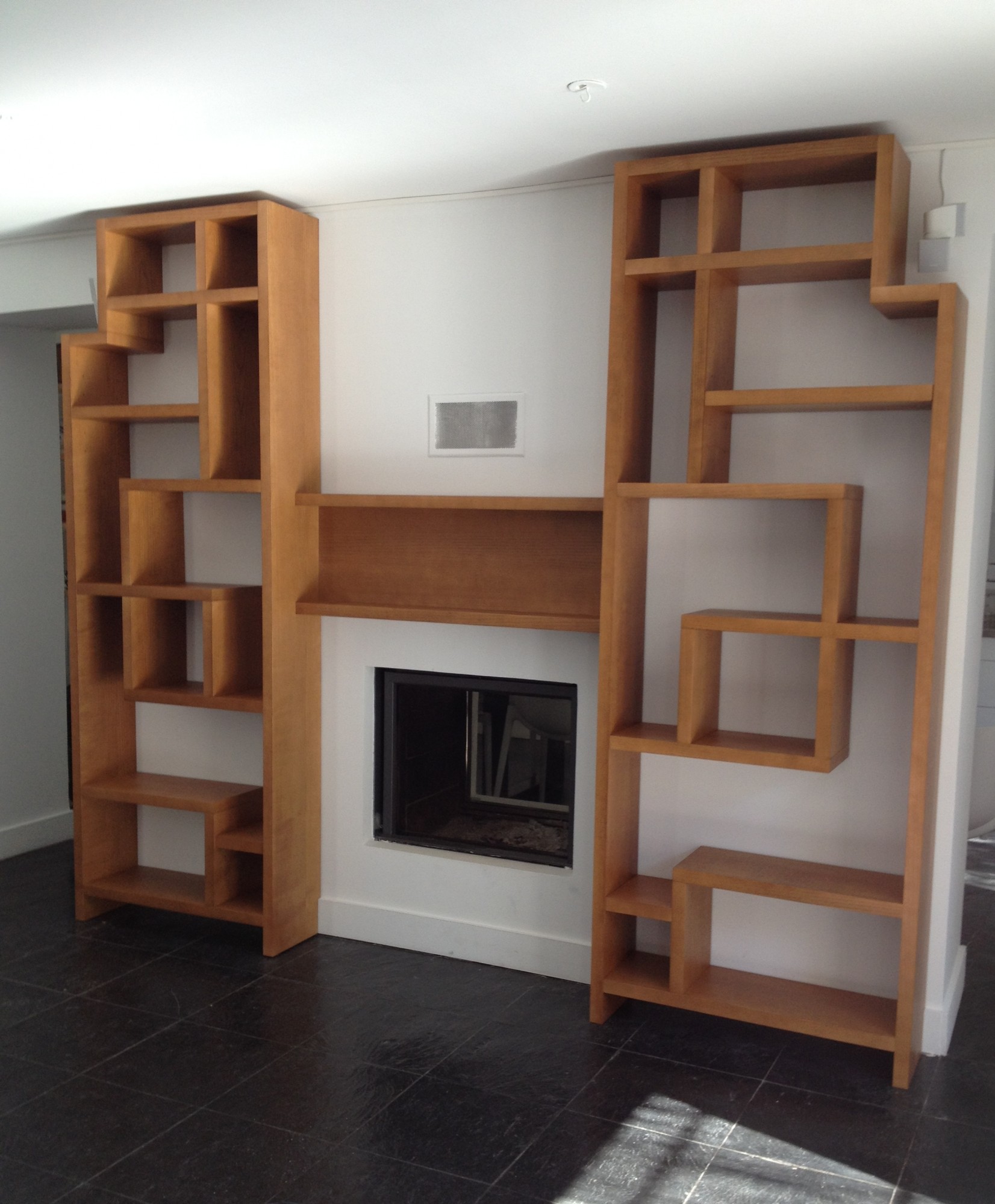 Claustra et verrière en bois intérieur sur mesure pour séparation de pièces Marseille 12e Saint-Barnabé