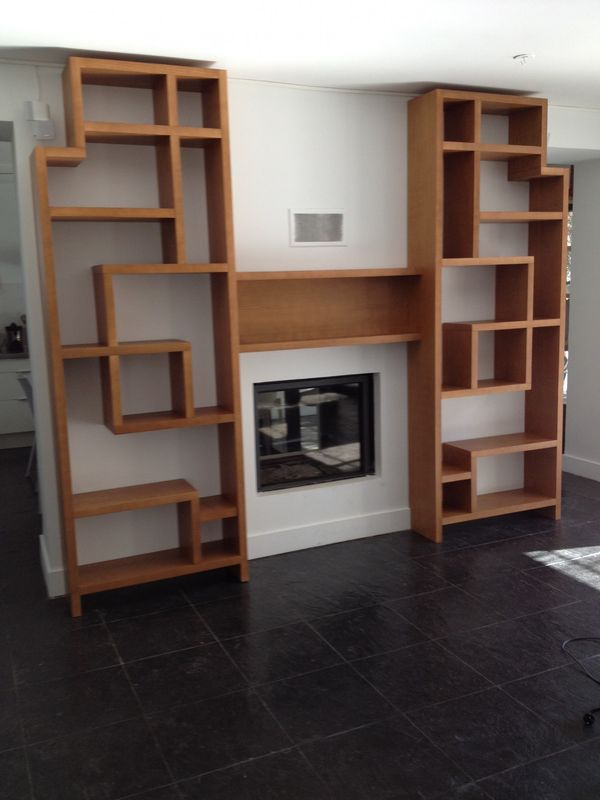 Bibliothèque bois sur mesure - MARSEILLE