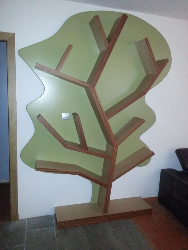 Bibliothèque arbre sur mesure - MENUISERIE MD Marseille