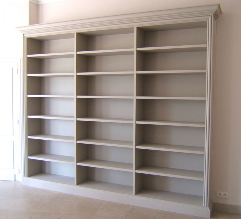 Bibliothèque bois ouverte - MENUISERIE MD Marseille