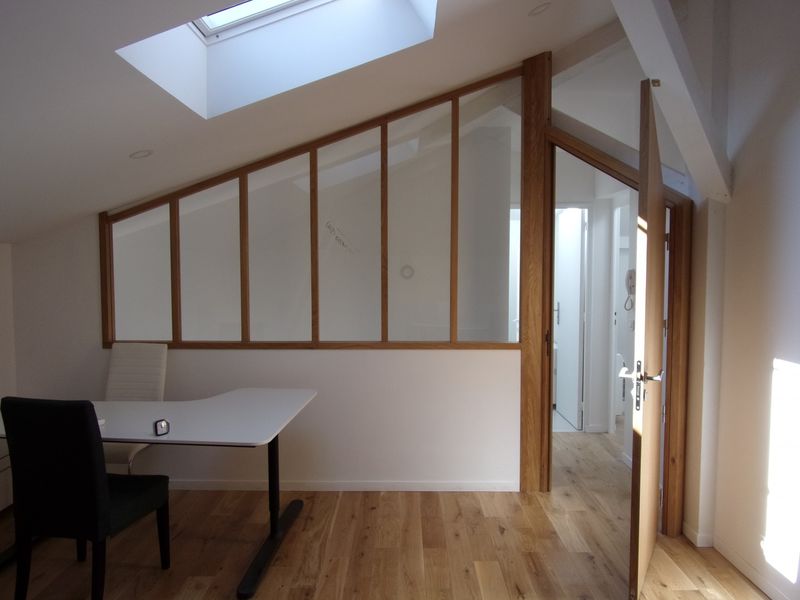 Verrière garde corps en chêne - MENUISERIE MD Marseille