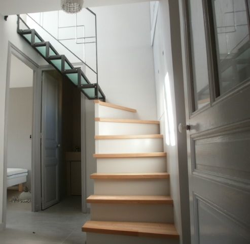 Marches sur escalier béton - MENUISERIE MD