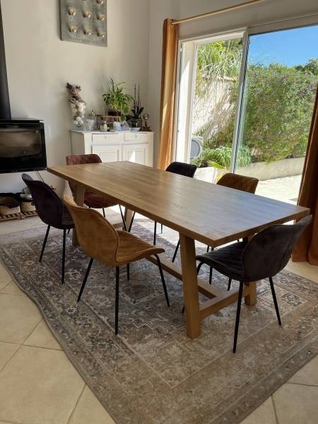 Création d’une table en chêne massif sur mesure à Plan de cuques-1