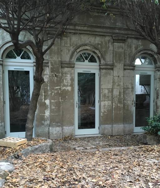 APRES-Portes fenêtres haut de gamme bois avec imposte par MENUISERIE MD
